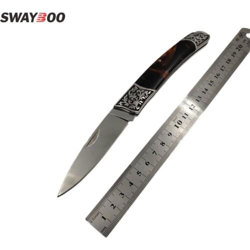 Swayboo Stainless Steel Resin Handle Exquisite Portable Lockless Fruit Knife Pocket Folding Knife EDC Hand Tools