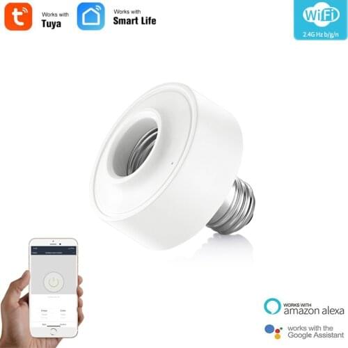 WiFi Light Socket Lamp Holder For E26 E27 Led Bulb Google Home Echo Alexa Voice Control Tuya/smart Life App Control Timer Light