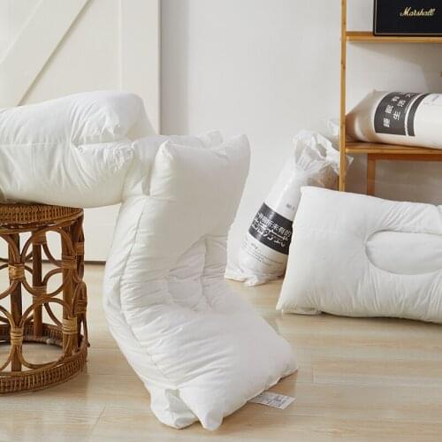 Japan A Grade Comfortable Natural Cotton Pillow Fine-fibres Bedding Pillow Adult Orthopedic Neck Pillows With 100% Cotton Cover