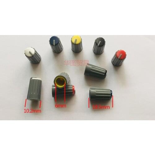 10pcs for BEHRINGER XENYX802 1204USB QX-1002USB Professional Mixer Knob Cap Cover Height 18.5mm Half shaft inner hole 6mm