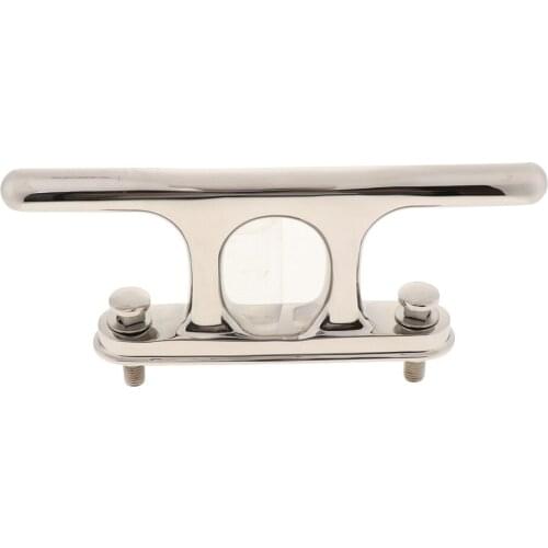 12 Inch Boat Open Base Cleat - 316 Stainless Steel Boat Dock Cleat - Silver
