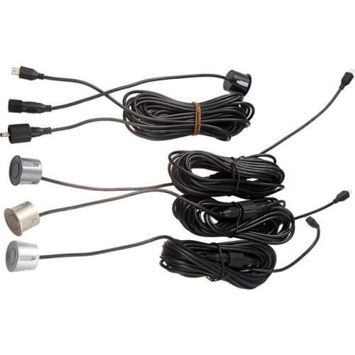4pcs Sensors for parking sensors Assistance Reversing Radar probe Parking Sensors 2.5m Cable 7 color