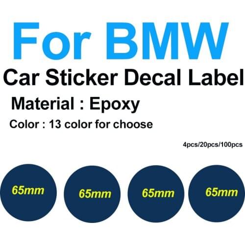 4x20x100x 65mm for Epoxy Car Wheel Center Caps Sticker Decal Decoration Wheel Label 6.5CM 13 type Logo