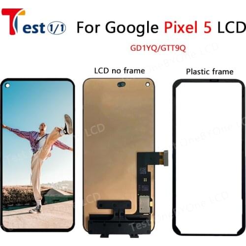6.0" Original For Google Pixel 5 LCD Display Screen Digitizer +Touch Panel Replacement For Google pixel5 LCD GD1YQ GTT9Q +Frame
