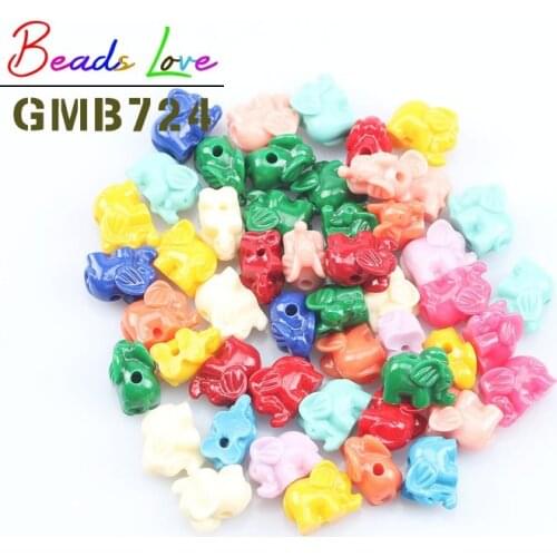 20pcs Mixed Color Elephant Coral Stone Beads Diy Craft Charms Spacer Beads for Jewelry Making Bracelet Necklace Accessories