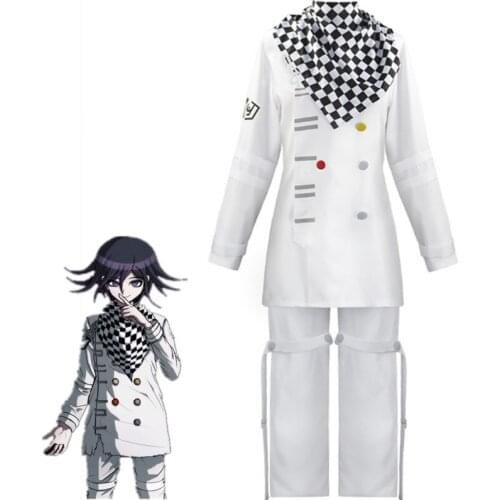 Danganronpa V3 Kokichi Oma President Cosplay Costume Full Set Zentai Scarf Cloak Uniforms