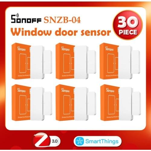 1-30pcs SONOFF Zigbee Door Sensor SNZB-04 Window detector eWelink APP Smart Security ZBBridge Required Work with Alexa Google