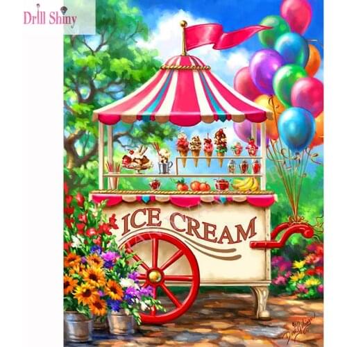 DIY 5D Full Diamond Embroidery Painting Mosaic street scenery Cross Stitch Kits Rhinestones Art diamond pattern wall painting