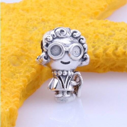 DoDoFly Authentic 925 sterling silver Fashionable Granny beads Fit Original Charms Bracelet Necklace DIY Jewelry Making