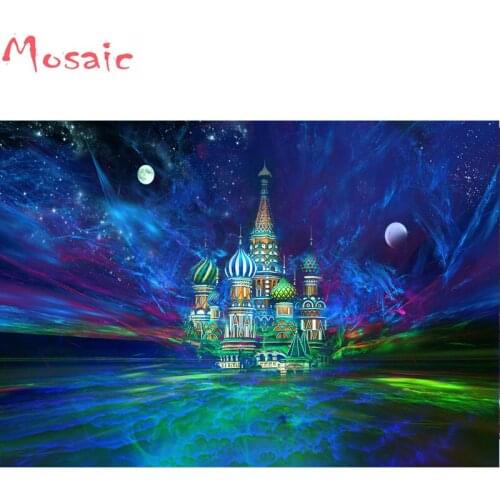 "Russian Fantasy Church"5D DIY Diamond Painting Full Square drill Handicraft Cross Stitch Diamond Embroidery picture decor