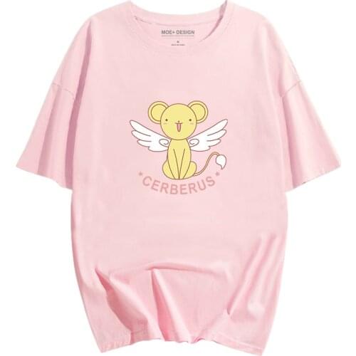 Cerberus Cos Anime Cardcaptor Sakura /card Captor Cosplay Costume T-shirt Cerberus Cosplay Costume Halloween Summer Top Cotton