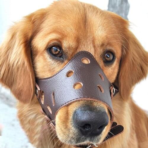 Pet Dog Anti-bite Mask, Mastiff Outdoor Wear, Quality Leather Soft and Beautiful
