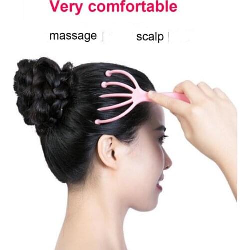 Ball Comb Hair Massager Massage Comb Neck Massage Scalp Pressure Relaxation Healing Scalp Brush Five-finger Massager
