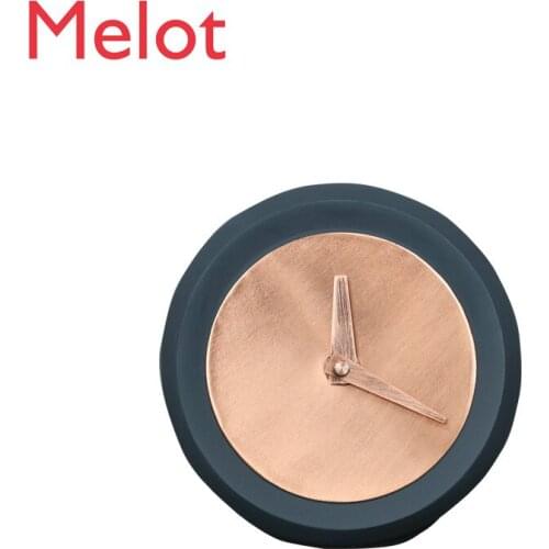 Nordic Craft Mute Clock Cool Creative Table Clock Decoration Modern Simple Desktop Clock Handmade Lucky Crafts clock alarm