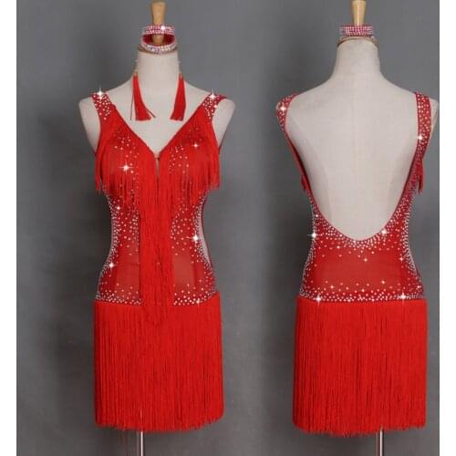 NEW Rumba Jive Chacha Latin Dance Dress dance wear latin dress Sunflower Dance Dress latin dress for girls/women black red blue