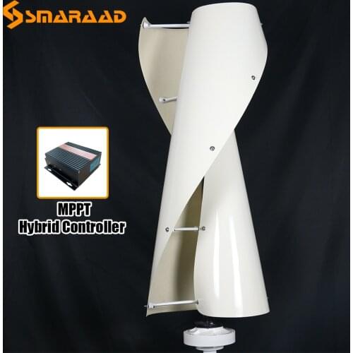 New Arrive 600W Vertical Wind Turbine Permanent Magnet Generator 3 Phase 12V 24V 48V Axis Generator With MPPT Controller
