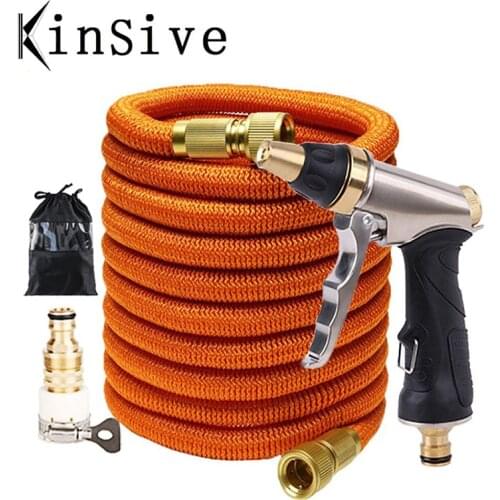 New Garden Hose For Watering Garden Flexible Expandable Watering Hose Car Wash Pipes Irrigation Kit Metal Water Gun For Garden