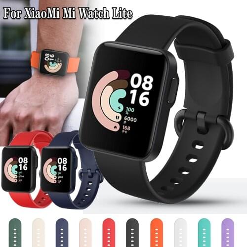 For XiaoMi Mi Watch Lite Strap Replacement Band Silicone Watchband Sport Correa For Redmi Watch Smart Watch Strap Bracelet