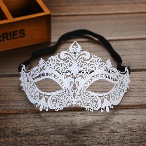 Luxury Elegant Metal Laser Cut Masks Venetian Halloween Ball Masquerade Mask halloween costumes for women Drop shipping