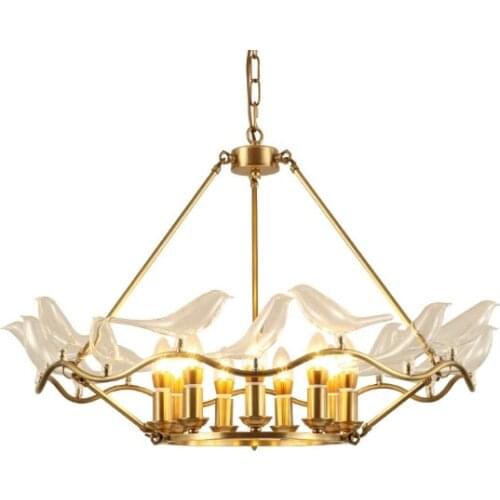 Postmodern light luxury bird chandelier simple American living room dining room bedroom modern creative bird light