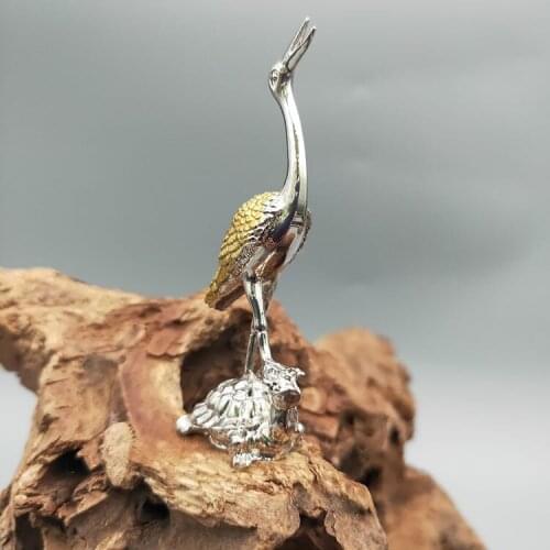 Alloy Incense Burner Stick Holder Buddhism Crane Incense plate Sandalwood Coil Base Temples Yoga Studios Home Decoration