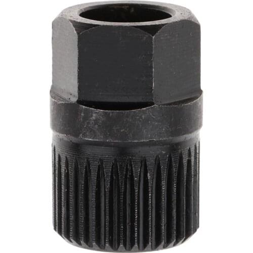 Steel Alternator Pulley Socket Bit Pulley Center Bolt Remover Socket fit for Mercedes Automobile Car Crankshaft Pulley Metal