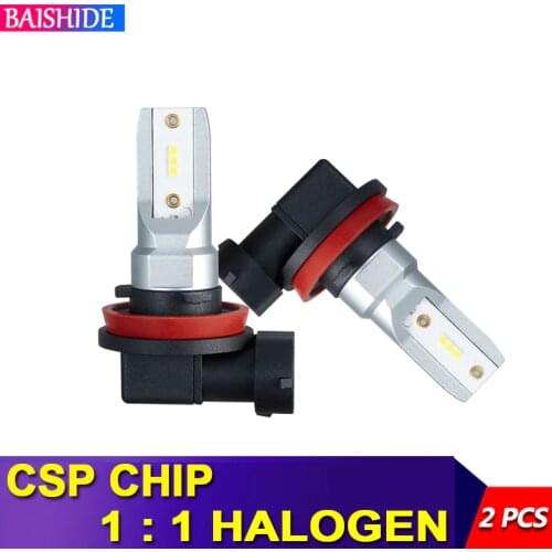 BAISHIDE H8 H11 Led HB4 9006 HB3 9005 Fog Lights Bulb CSP chip 1200LM 6000K LED H7 H4 Lamp Auto Led Light 12V