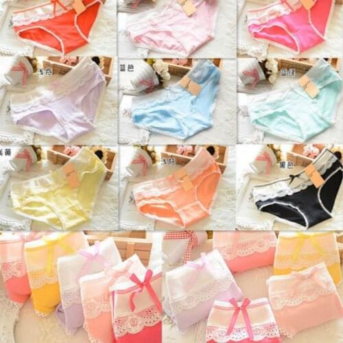 4pcs Teenage Flamingos Underpants Young Girl Briefs Comfortable Cotton Panties Kids Underwear 10-20T