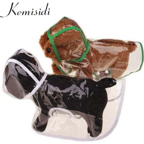 KEMISIDI Large Dog Waterproof Dog Clothes Raincoat Transparent Rain Coat Pet Cat Clothes Raincoat Clothes For Labrador Clothing