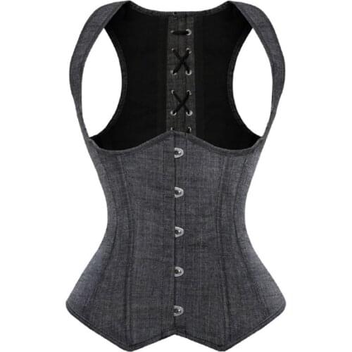 Women Sexy Gothic Straps Underbust Corset Vest Waist Cincher Slimming Body Shaper Corsets Bustiers Lingerie Top Plus Size