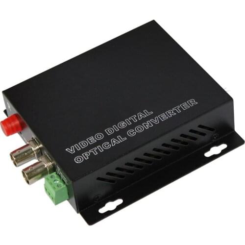 1 Pair 2 Channel Video + 1-CH RS485 Digital Optical Converter Transmitter Receiver, Single Fiber 20 km FC/ST 2V1D