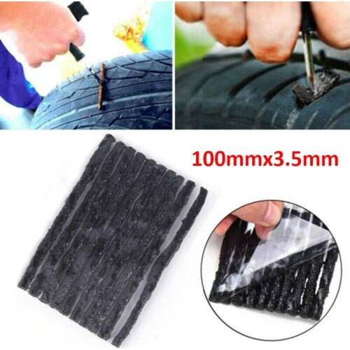 10Pcs/Lot Tubeless Tire Repair for Tyre Puncture Emergency Car Motorcycle Bike Tire Rubber Seal Strip Plug Puncture Repair Kit