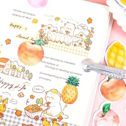 20Pack wholesale 4CM Box Stickers Strawberry Watermelon journal Scrapbooking Decorative Material gift DIY