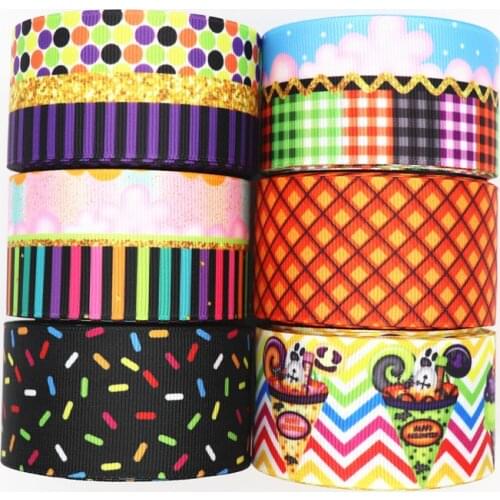 5 Yards 1.5'' 38MM Halloween Printed Grosgrain Ribbons For Hair Bows DIY Handmade Materials Y19090602