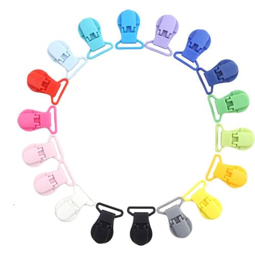 Wholesale 600 Pcs Hot D Shape Plastic Clip for 25mm Ribbon Plastic Pacifier Clip Soother Clip Duckbill Suspender clip