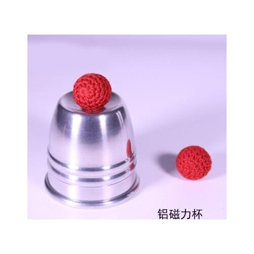 Aluminum Chop Cup - Silver,Classic Line Magnetic Cup Magic Tricks Gimmick Magic Props Magic Toys Middle Size Close up Magia