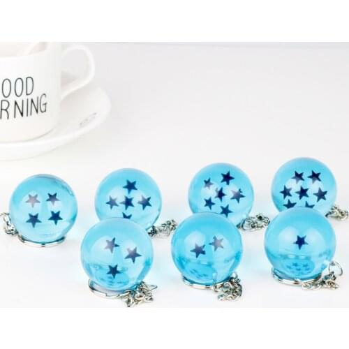 Anime Trinket Keychain Jewelry PVC 1-7 Stars Keyrings Men Women Trinket Car Backpack Keyholder