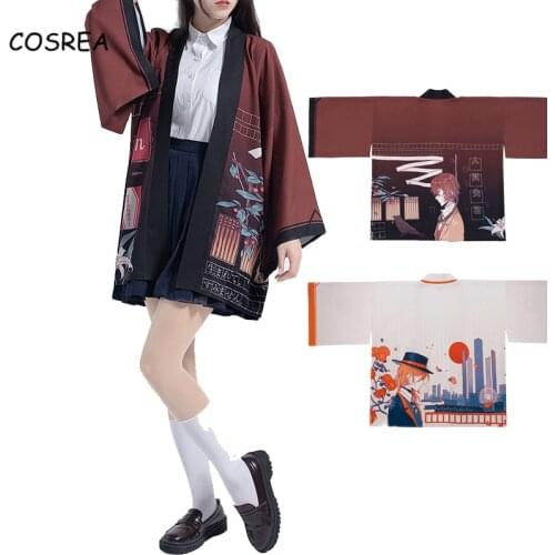 Anime Bungou Stray Dogs dazai osamu Cosplay Costumes Nakahara Chuuya kimonos Cosplay Shirt Blouse Coat Yukata For Women Girls