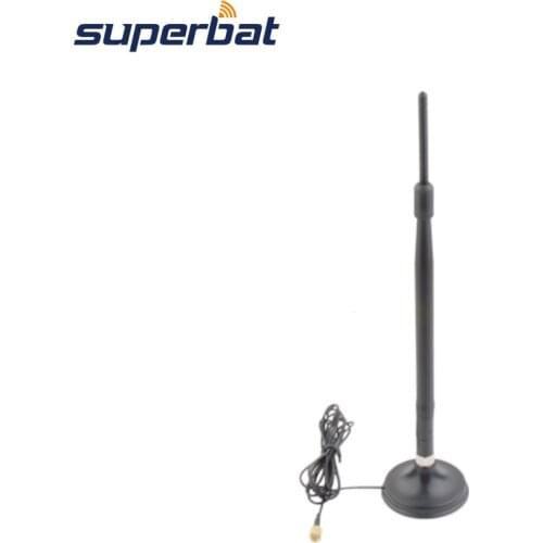 Superbat 2.4Ghz 7dBi Wifi Antenna RP-SMA Plug Aerial 2M Cable 50 Ohm Magnetic Base for Wireless LAN CARD AP Customizable
