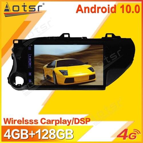 Android Car Multimedia Stereo Player For Toyota Hilux 2015-2019 Tape Radio Recorder Video Auto GPS Navi Head Unit No 2Din 2 Din