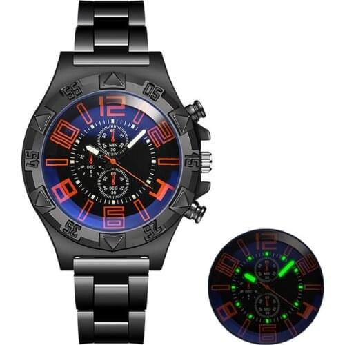 Top Brand Luxury Stainless Steel Wrist Watch Man Clock Casual Sport Watches for Men Blue Fashion Wristwatch