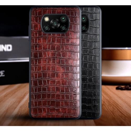 Case for Xiaomi Poco X3 NFC Pro funda luxury crocodile pattern leather soft TPU hard phone cover for xiaomi poco x3 nfc pro case
