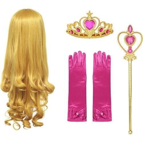 Princess Children Aurora Headdress Headwear Cute Princess Crowns Hairband Headdress for Girls Kids Headband Aurora Accessories