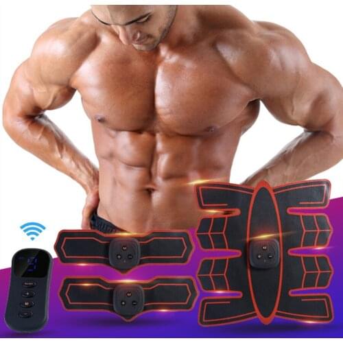 Intelligent Remote Control Electric Muscle Stimulator EMS Wireless Smart Fitness Trainer Abdominal ABS Stimulator Massager