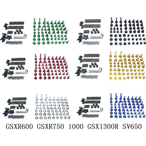 CNC Complete Fairing Bolts Bodywork Screws Nuts Kit For Fit Suzuki GSXR600 GSXR750 1000 GSX1300R SV650