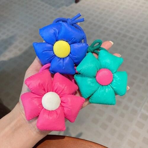 Women Elastic Hair Bands Hair Tie Girl Acrylic Leopard Smile face Korean Hair Accessories Handmade Head Bands Wholesale