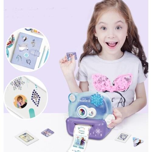 Disney sticker machine Frozen Wonderland girl hand DIY making Princess 3D three-dimensional stickers house dressing toy Gift