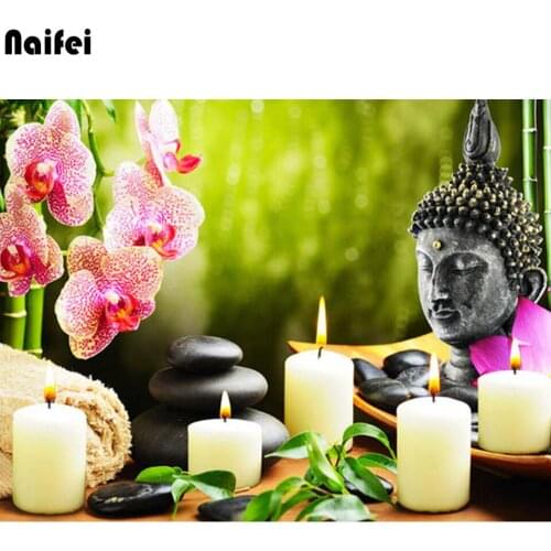 DIY Diamond Painting Religion Buddha Cross Stitch Kit 5D Full Square round Rhinestone Embroidery Icons Zen Art Home Decoration