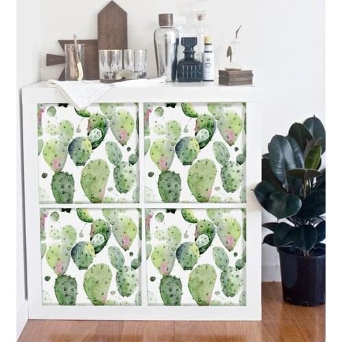 Cactus Stickers For Bedroom Furniture Decor Renew Decal Self-adhesive Waterproof Tropical Plant Mural Home Modern Art Wallpaper