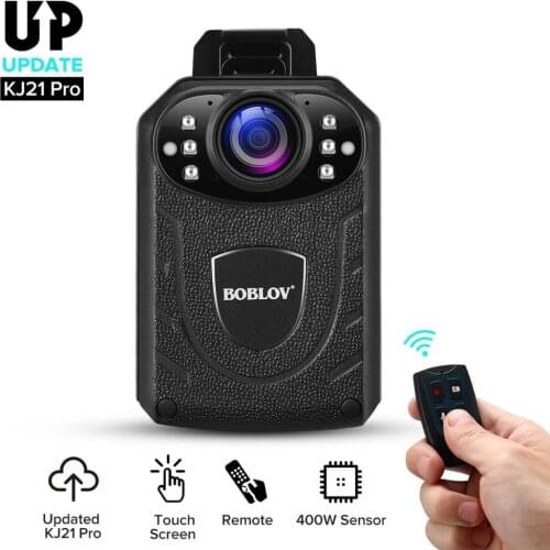 BOBLOV KJ21Pro Body Camera 3meters Remote Control Touch Screen HD1296P KJ21 Updated Police Body Camera Mini camera police camera